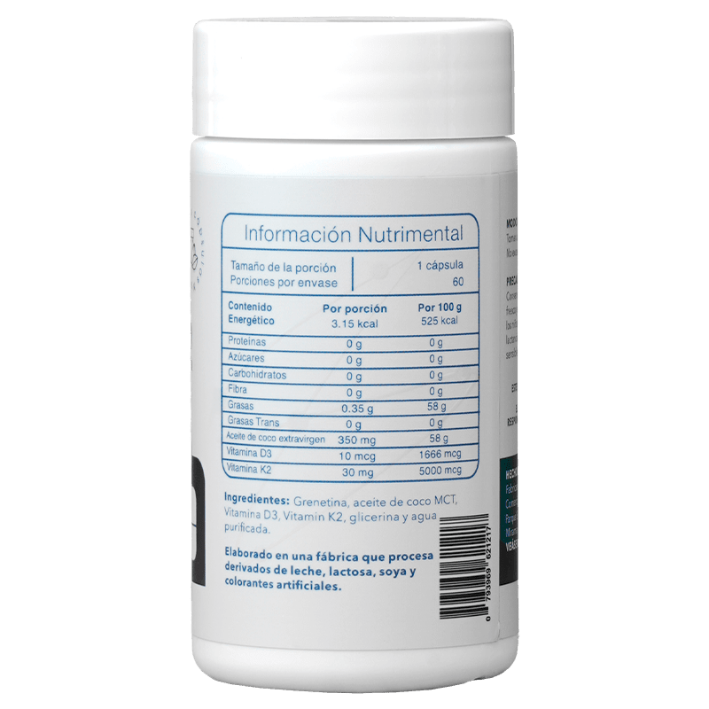 Ess Vitamina D3 K2 500Ui 60 Cápsulas