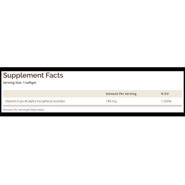 Whp Vitamin E 180 mg 400 Iu 90 Cápsulas Blandas